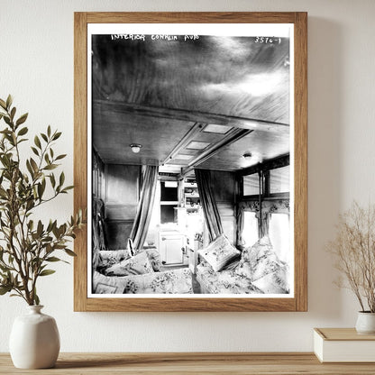 Historic Interior Conklin auto Print, Vintage Art