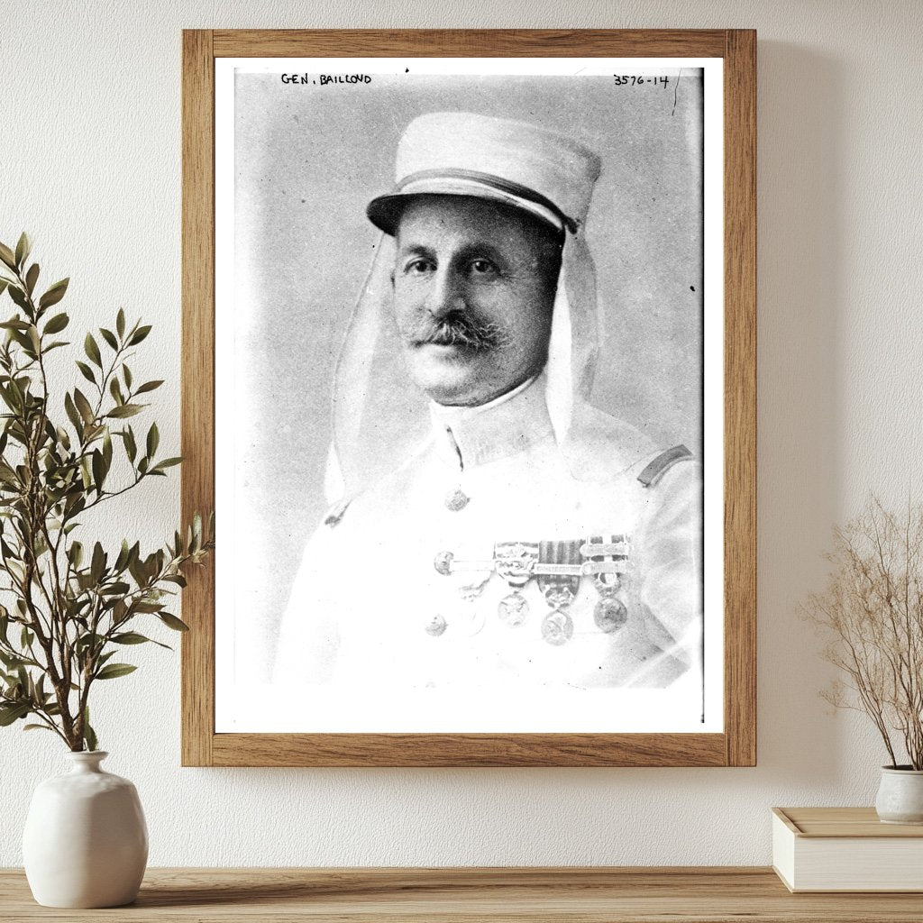 Historic Gen. Bailloud Print, Vintage Art