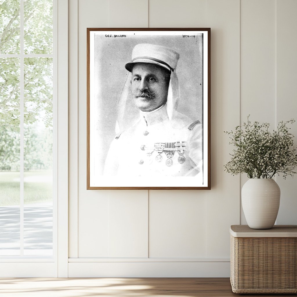 Historic Gen. Bailloud Print, Vintage Art