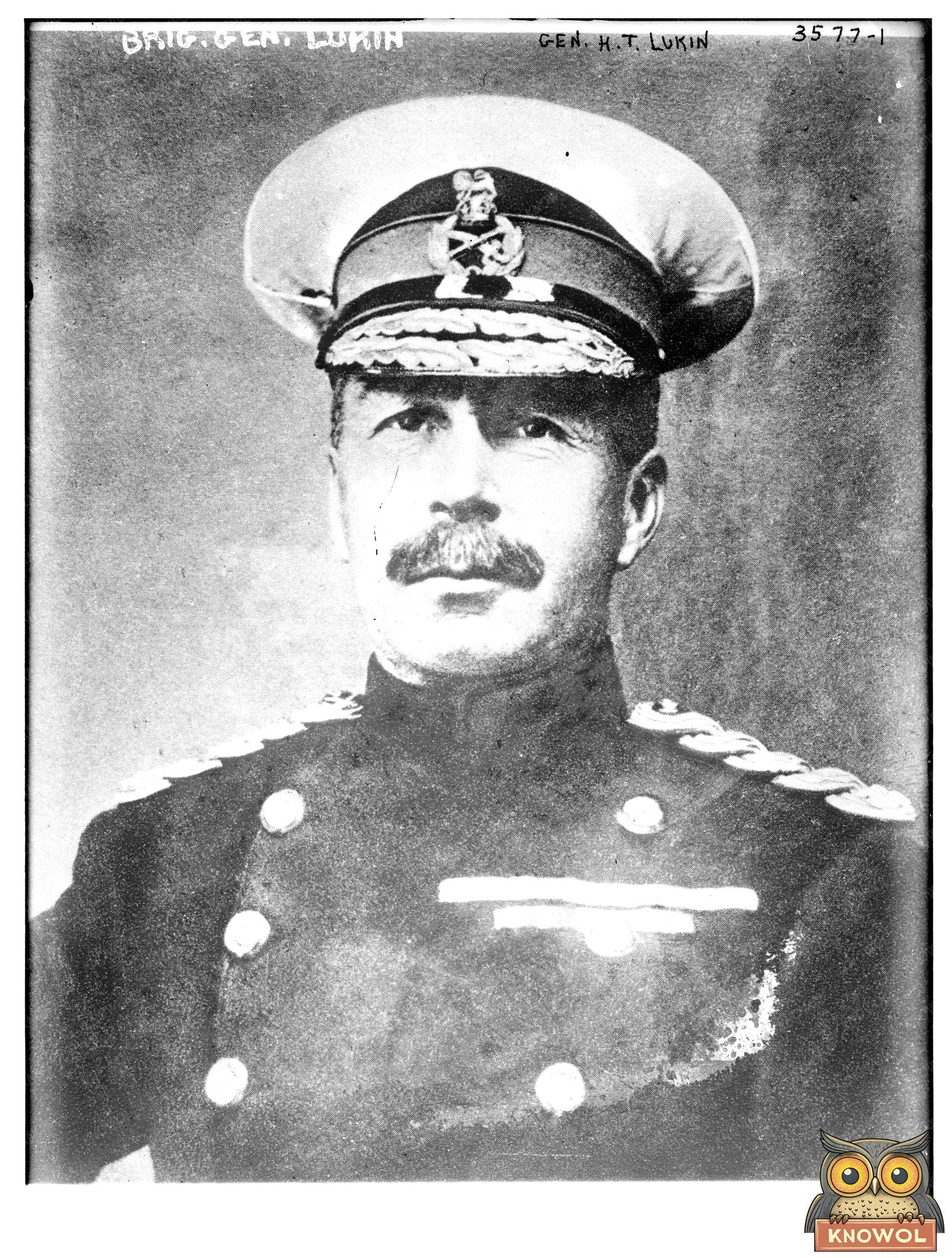 Historic Gen. H.T. Lukin Print, Vintage Art