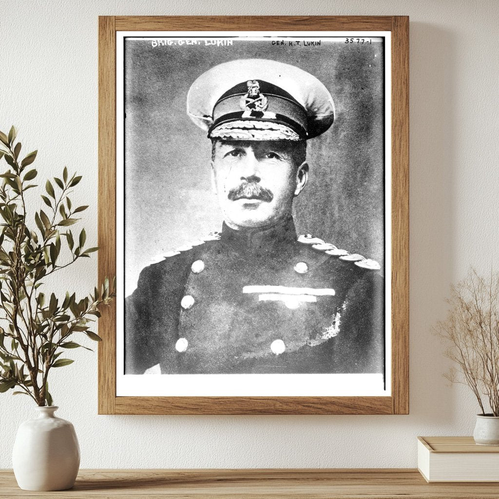 Historic Gen. H.T. Lukin Print, Vintage Art