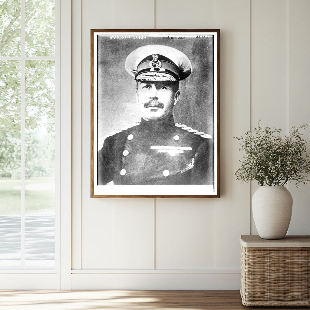 Historic Gen. H.T. Lukin Print, Vintage Art