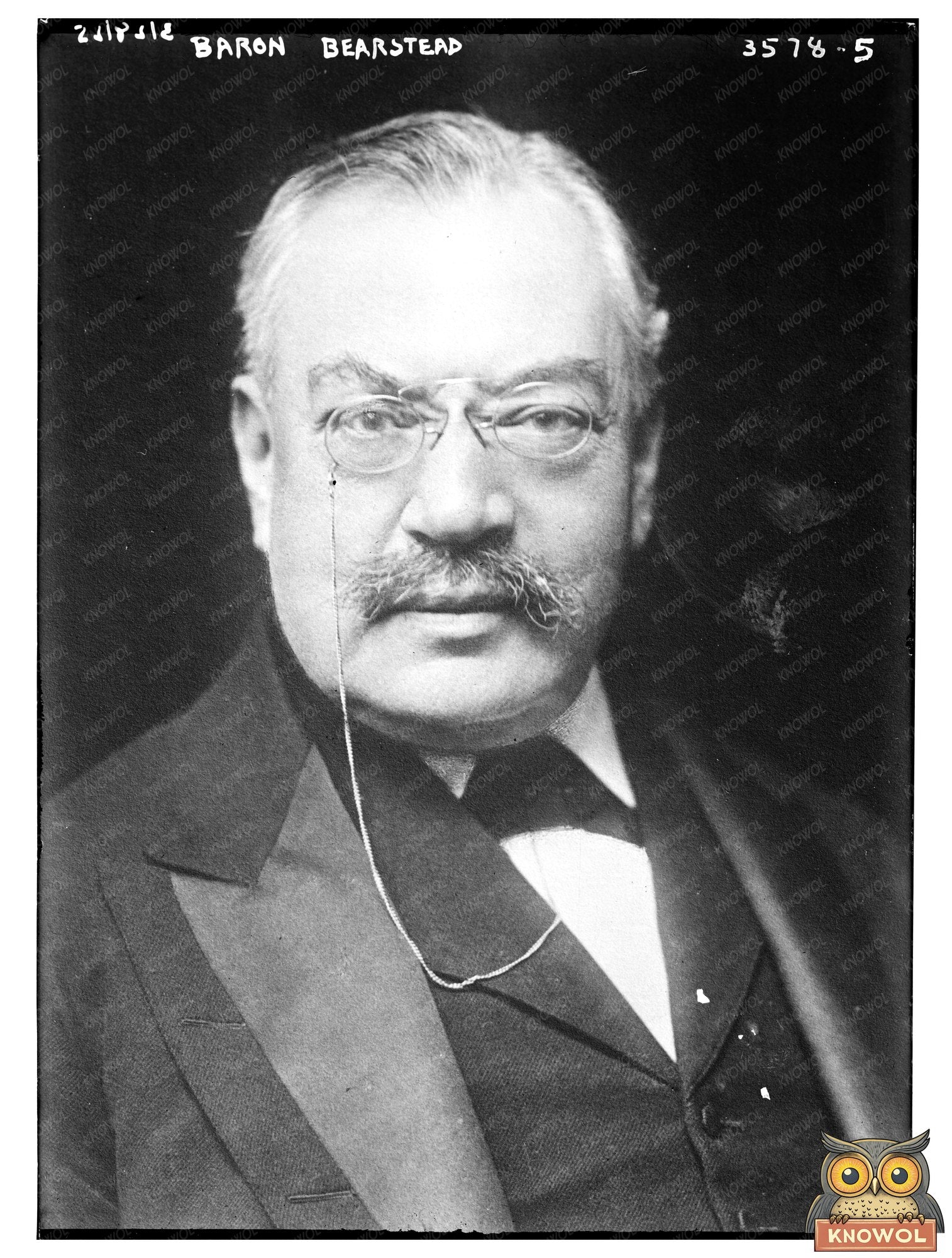 Historic Baron Bearstead [i.e., Bearsted] Print, Vintage Art