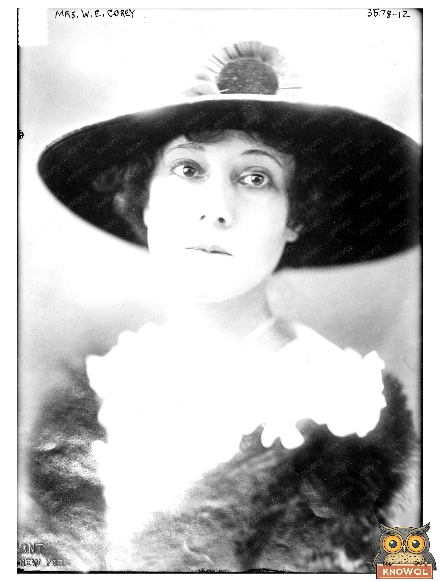 Historic Mrs. W.E. Corey Print, Vintage Art