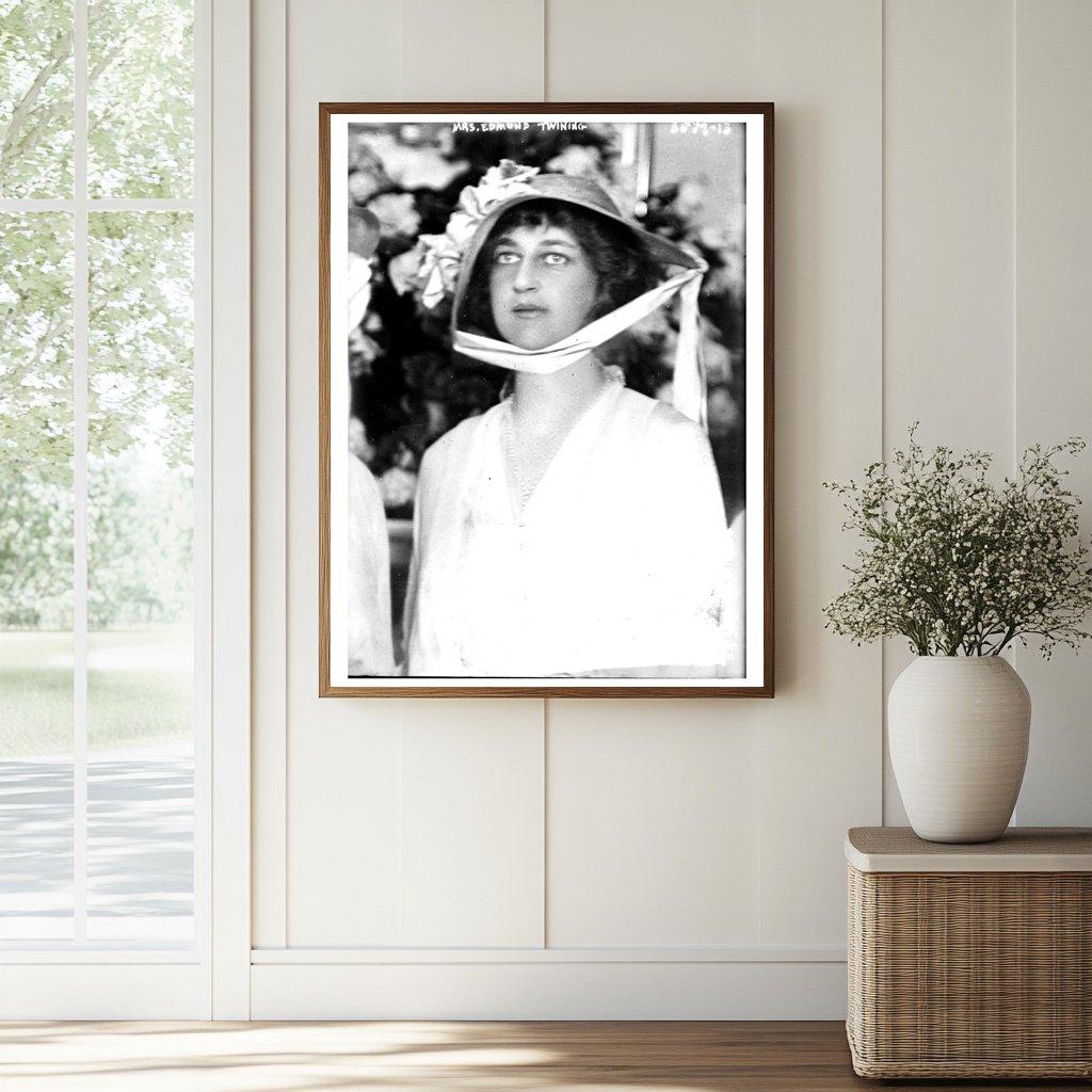 Historic Mrs. Edmund Twining Print, Vintage Art