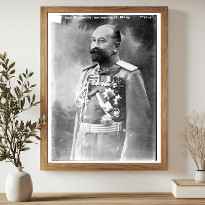 Historic Gen. Polivanoff, War Minister of Russia Print, Vintage Art