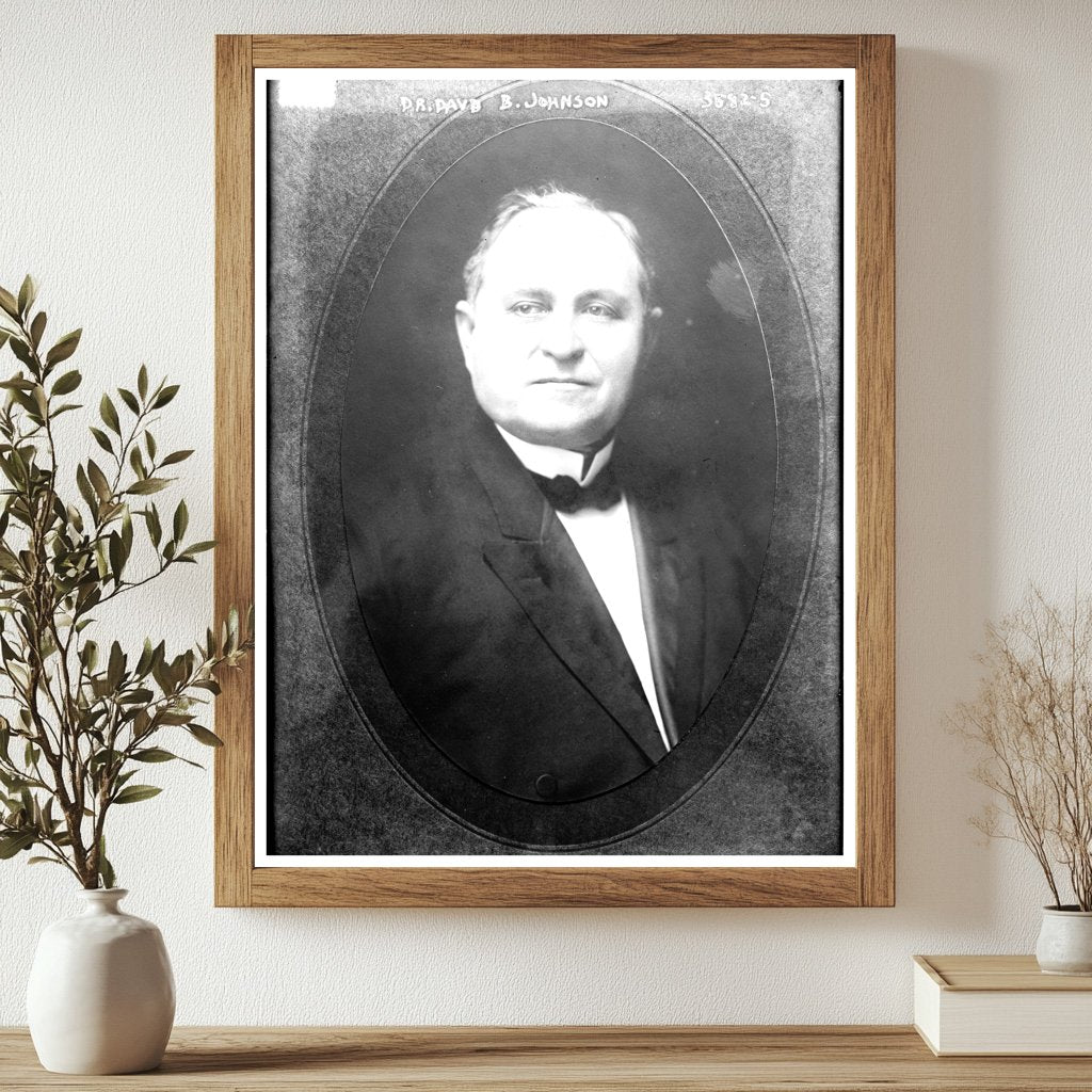 Historic Dr. David B. Johnson Print, Vintage Art