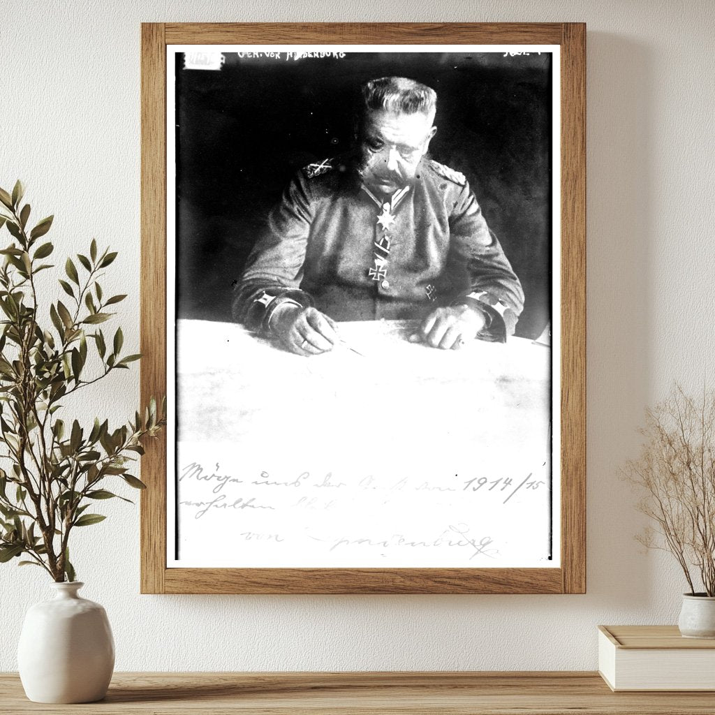 Historic Gen. von Hindenburg Print, Vintage Art