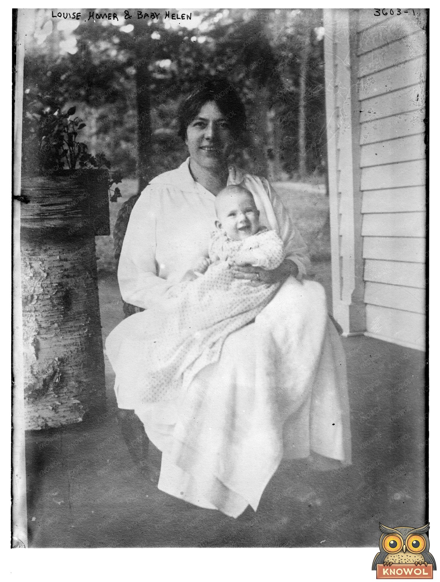 Historic Louise Homer and Baby Helen Print, Vintage Art