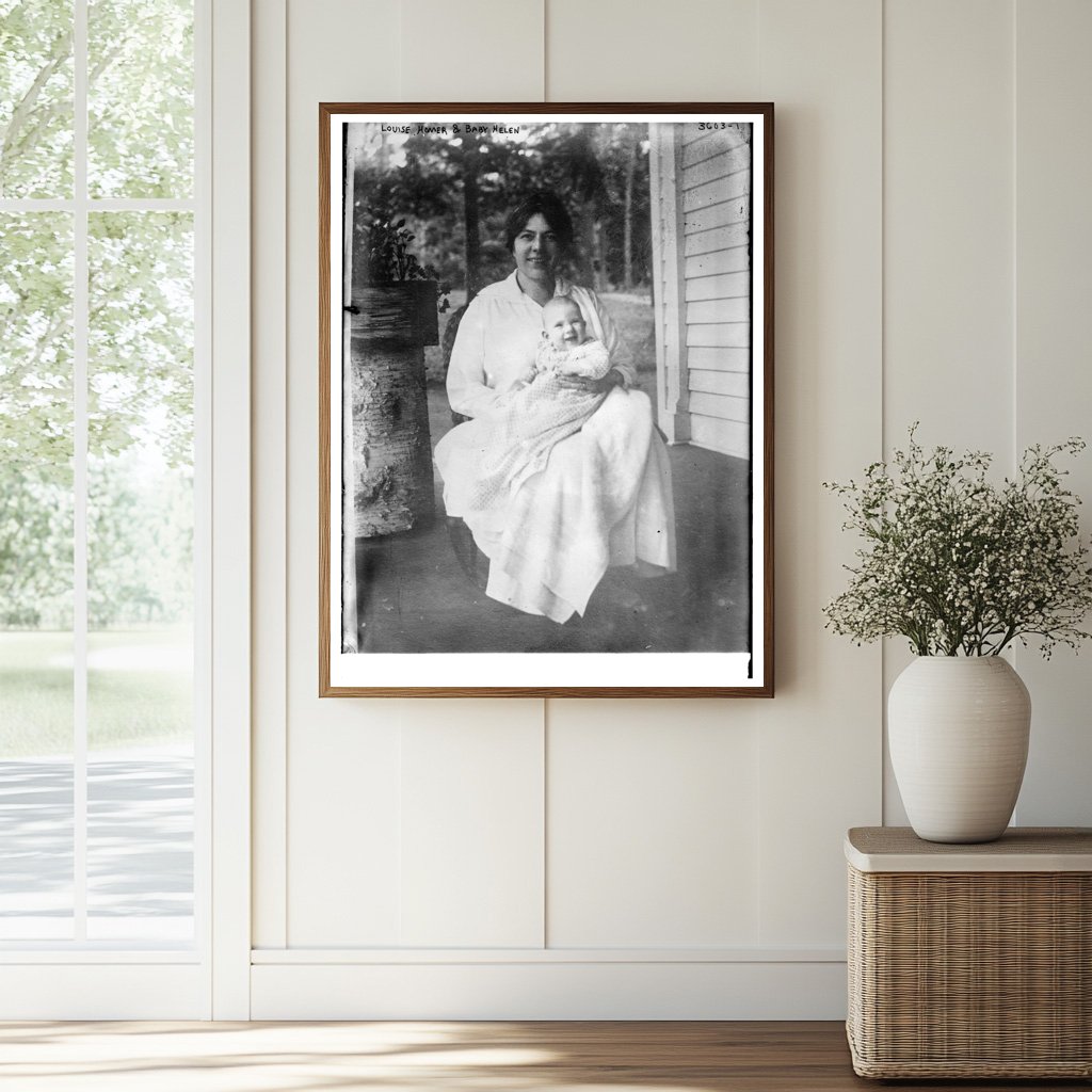 Historic Louise Homer and Baby Helen Print, Vintage Art