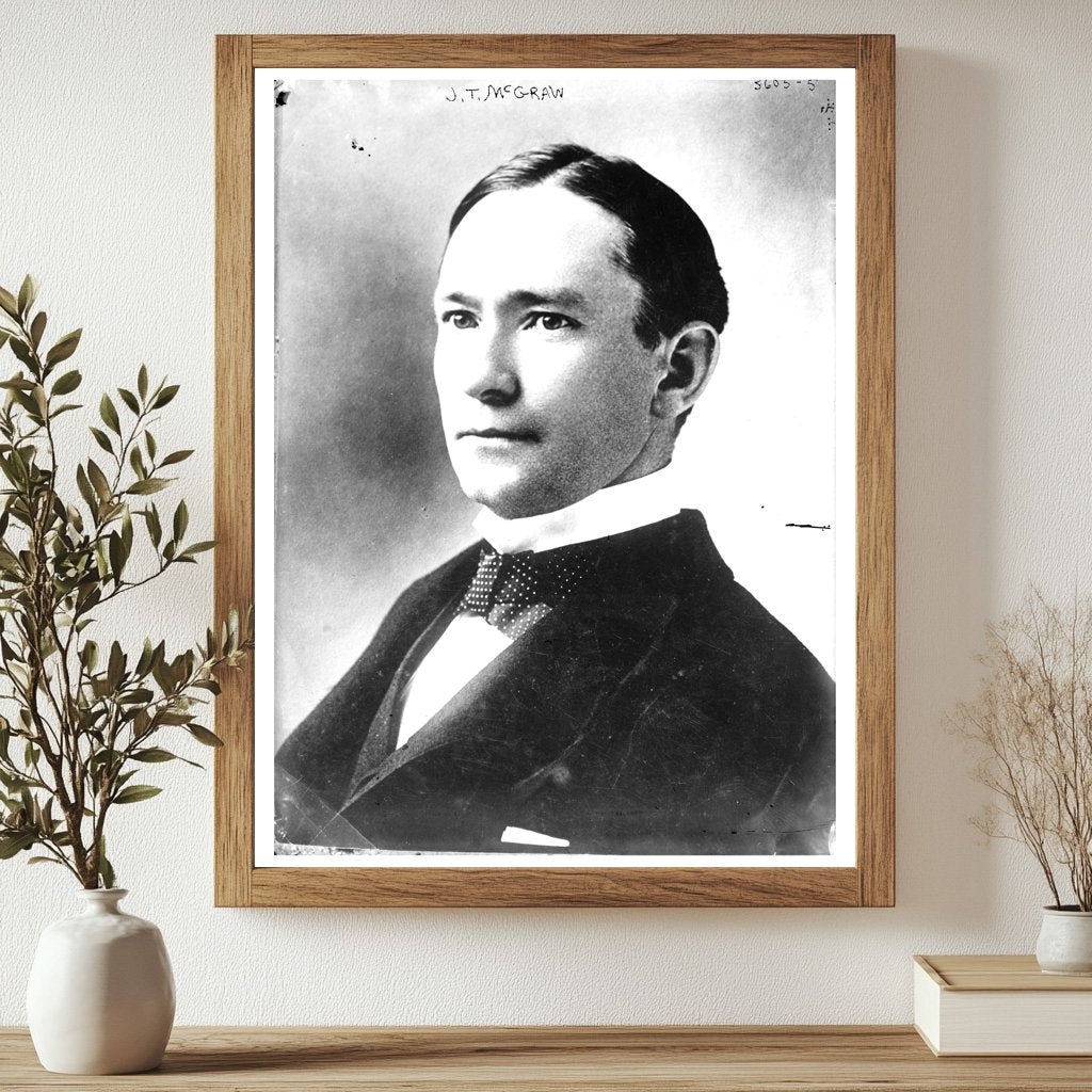 Historic J.T. McGraw Print, Vintage Art