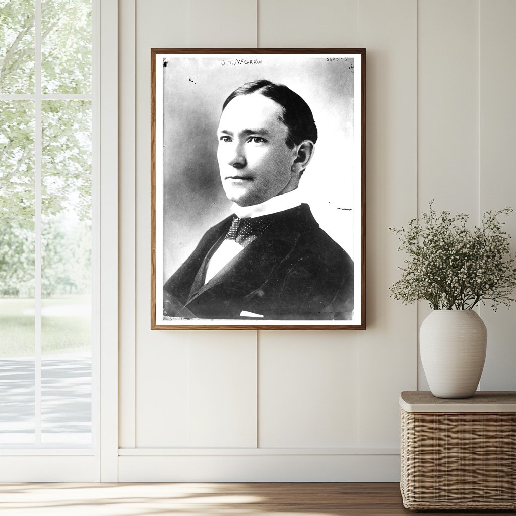 Historic J.T. McGraw Print, Vintage Art