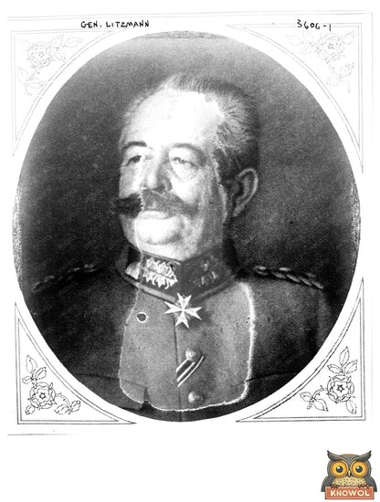 Historic Gen. Litzmann Print, Vintage Art
