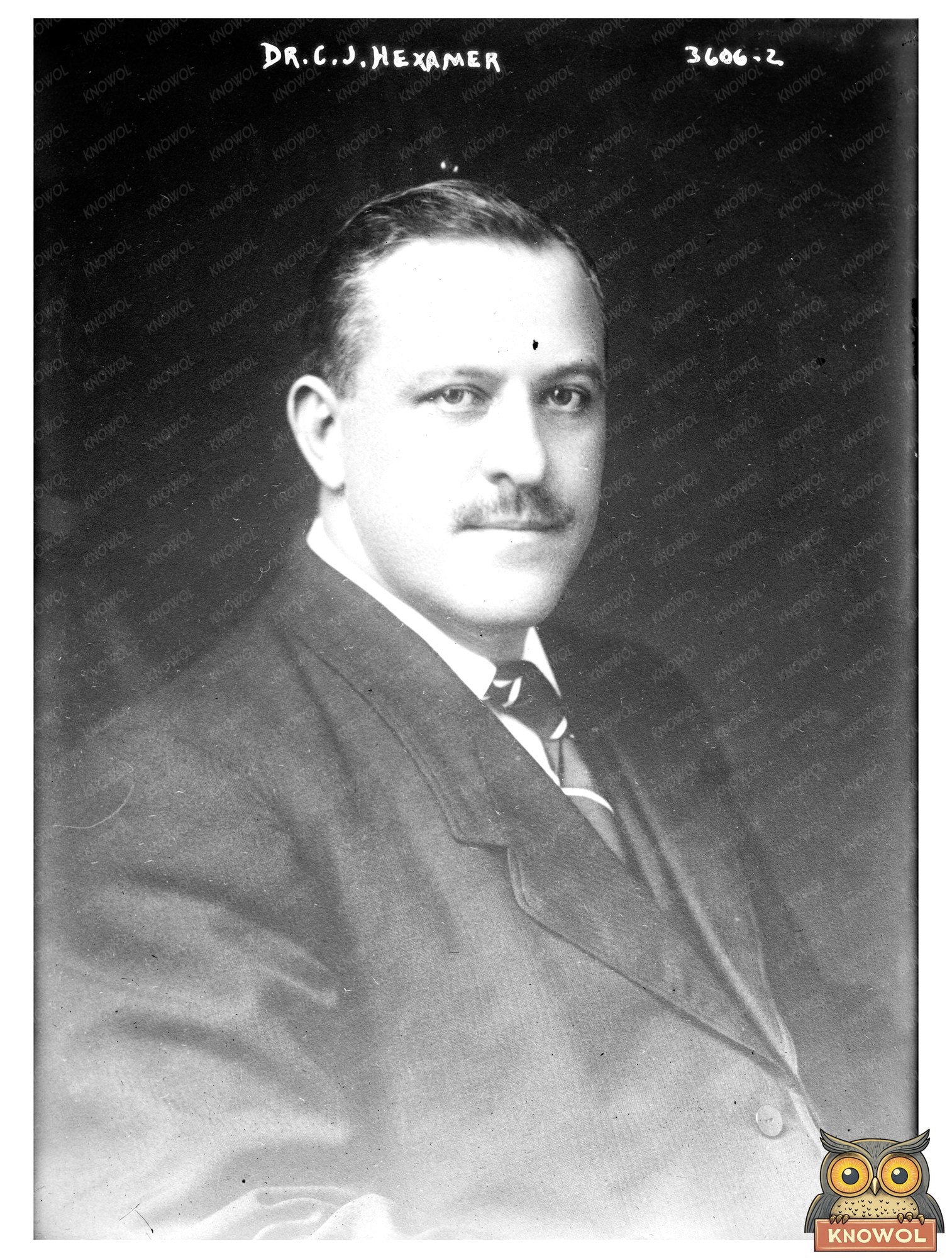Historic Dr. C.J. Hexamer Print, Vintage Art