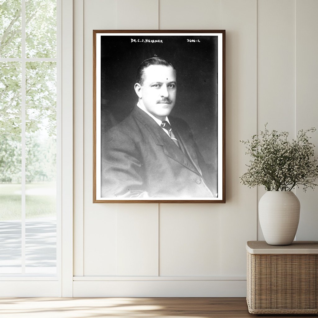 Historic Dr. C.J. Hexamer Print, Vintage Art