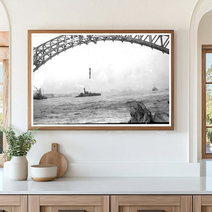 Historic Hell Gate Bridge Construction, NYC circa 1910