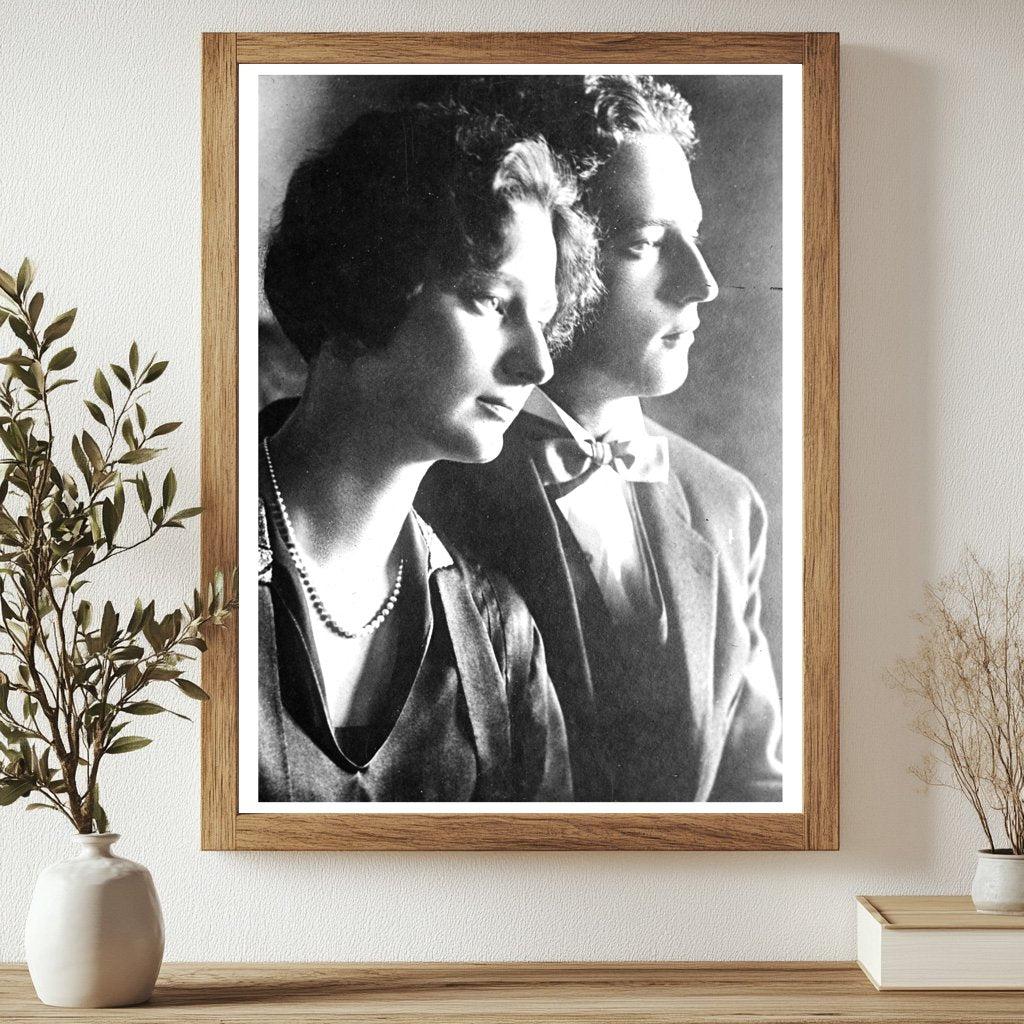 Historic Crown Prince of Belg. [i.e.,Belgium] and wife Print, Vintage Art