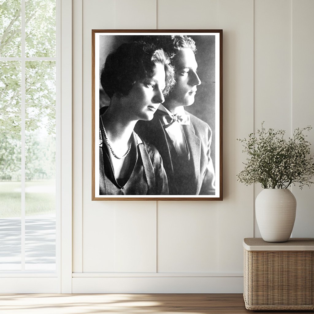 Historic Crown Prince of Belg. [i.e.,Belgium] and wife Print, Vintage Art