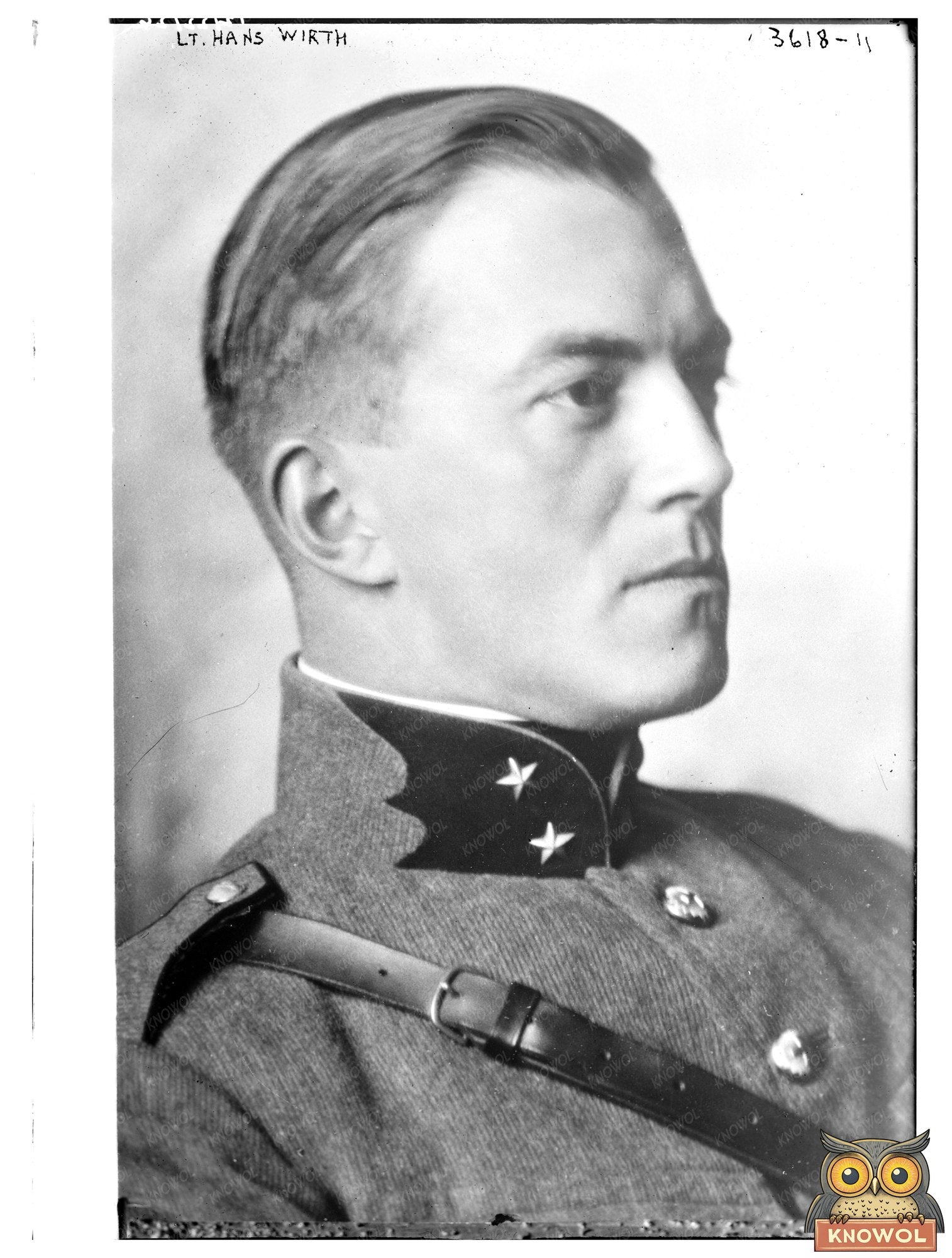 Historic Lt. Hans Wirth Print, Vintage Art