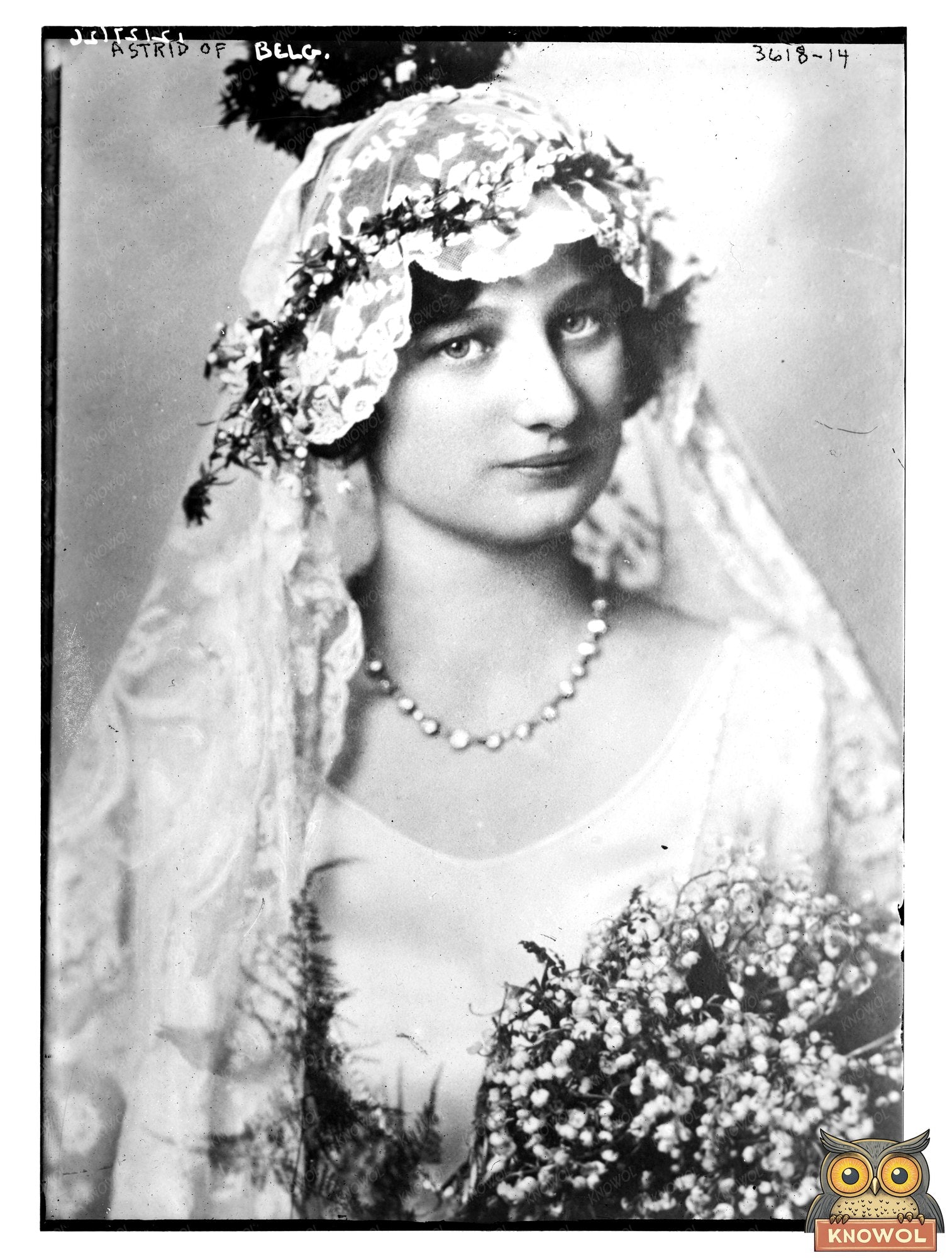 Historic Astrid of Belg. [i.e., Belgium] Print, Vintage Art