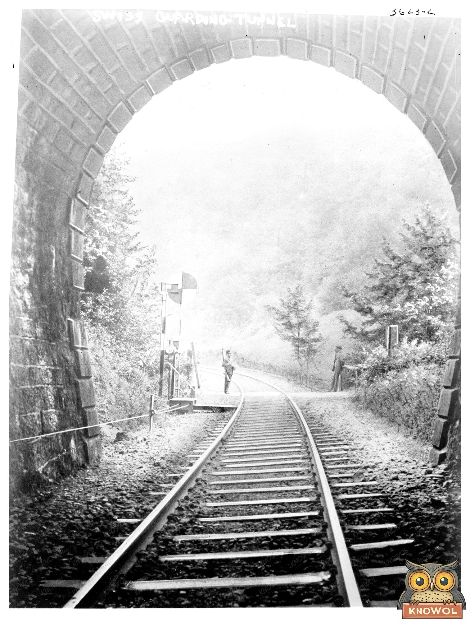 Historic Swiss guarding tunnel Print, Vintage Art