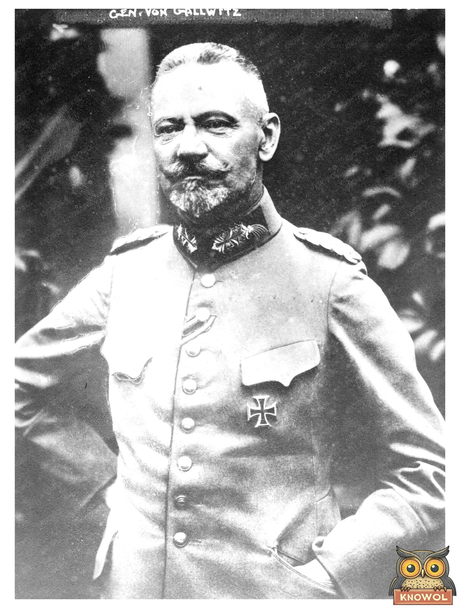 Historic Gen. Von Gallwitz Print, Vintage Art
