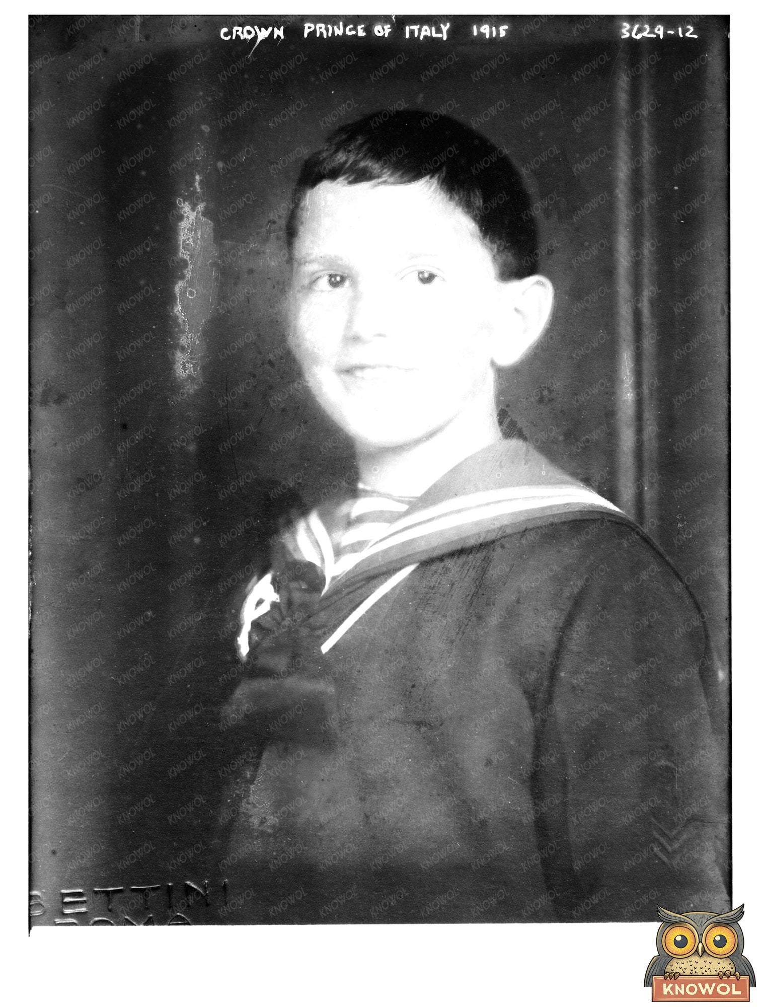 Historic Crown Prince of Italy, 1915 Print, Vintage Art