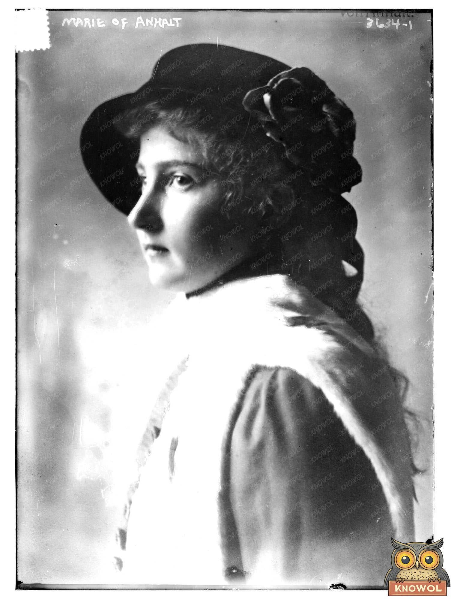 Historic Marie of Anhalt Print, Vintage Art