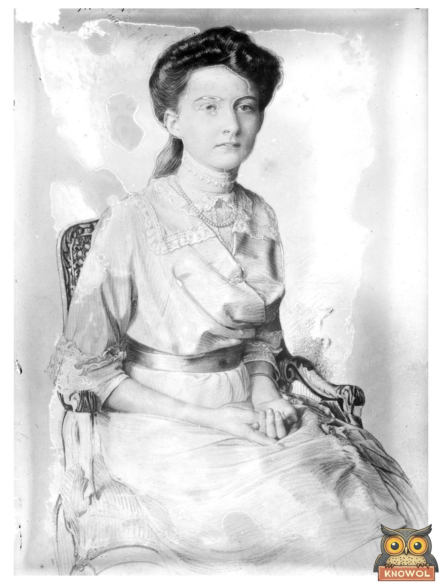 Historic Marie Augustine of Anhalt Print, Vintage Art