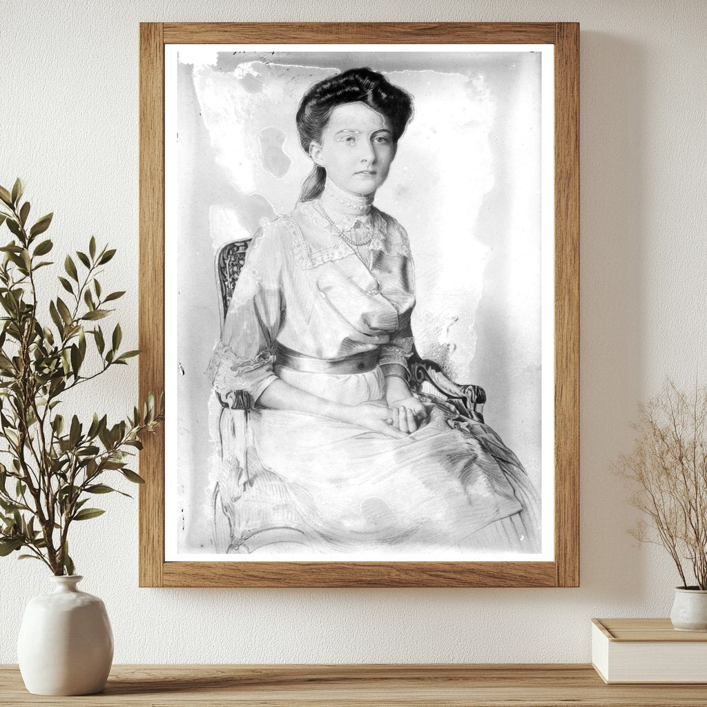Historic Marie Augustine of Anhalt Print, Vintage Art