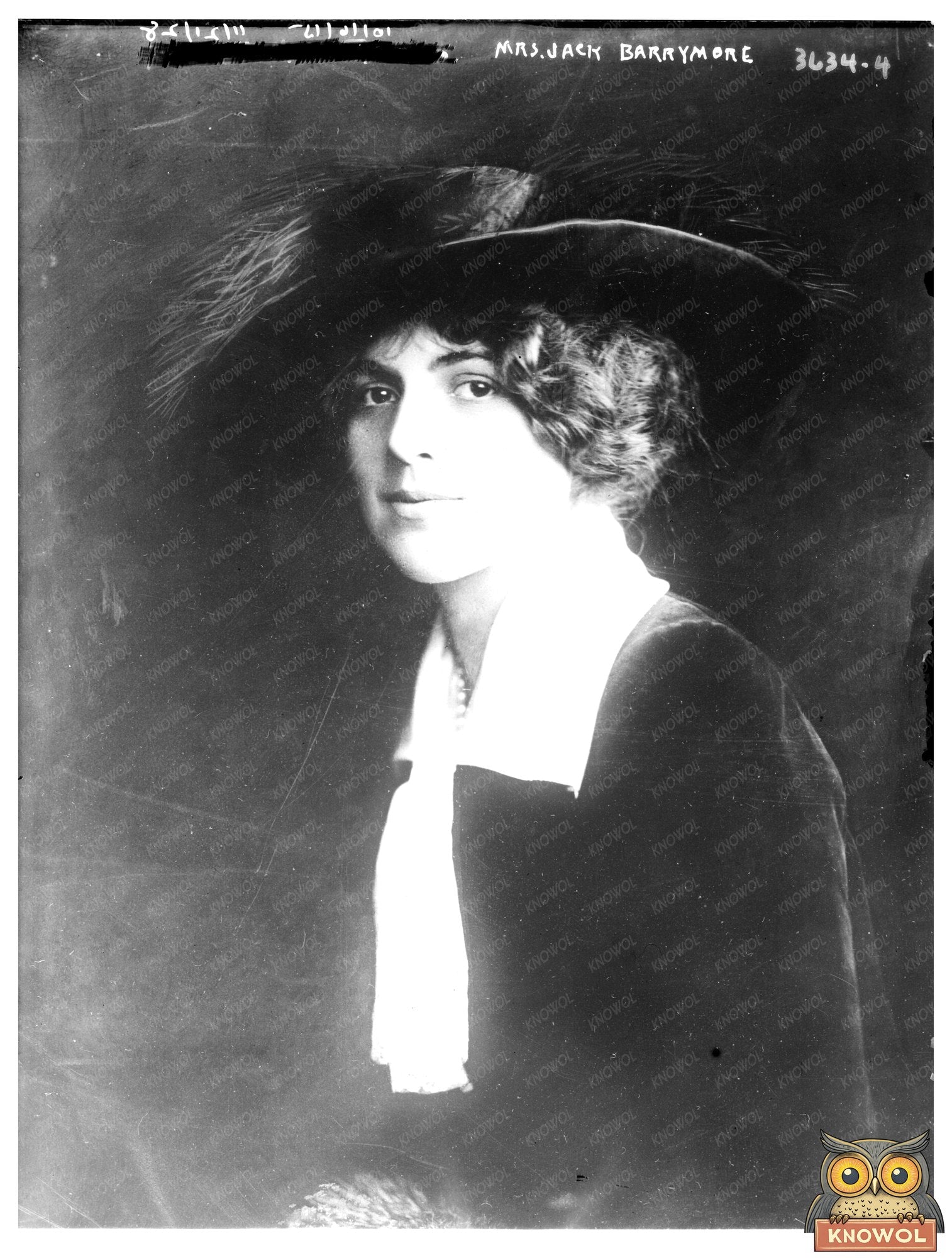 Historic Mrs. Jack Barrymore Print, Vintage Art