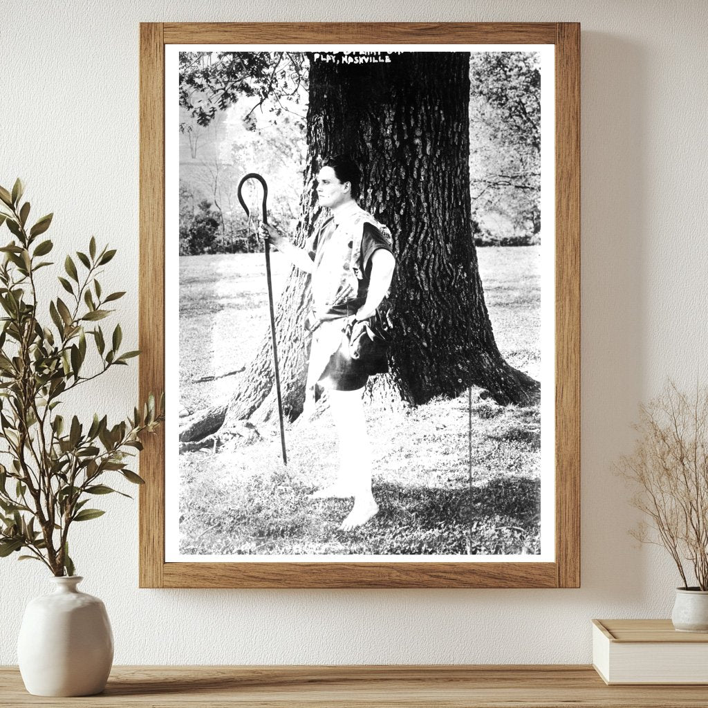 Historic Louis Sperry Jr. in Greek Play, Nashville Print, Vintage Art