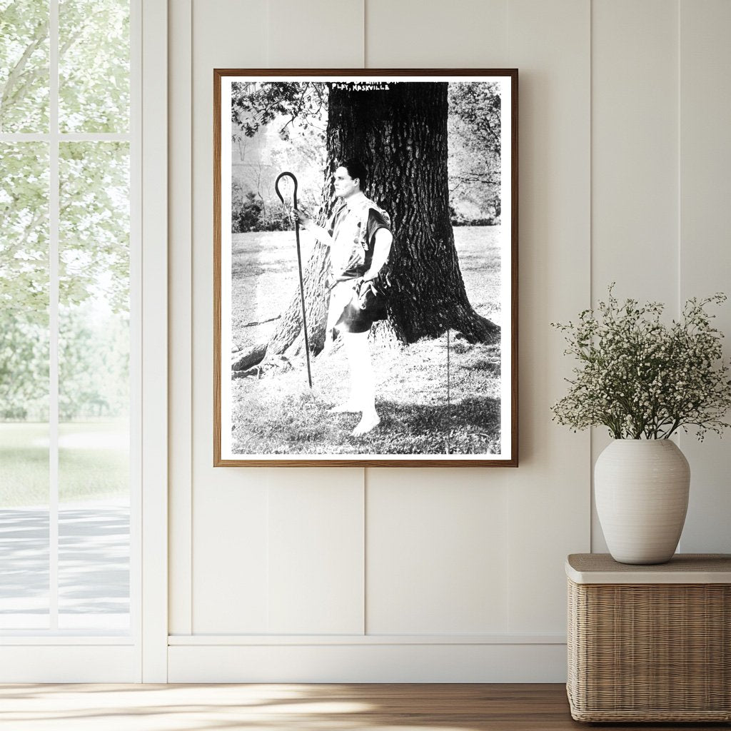 Historic Louis Sperry Jr. in Greek Play, Nashville Print, Vintage Art