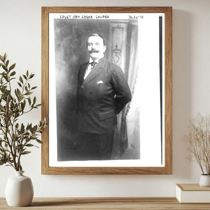 Historic Count Max Lynar Loudon [i.e., Louden] Print, Vintage Art