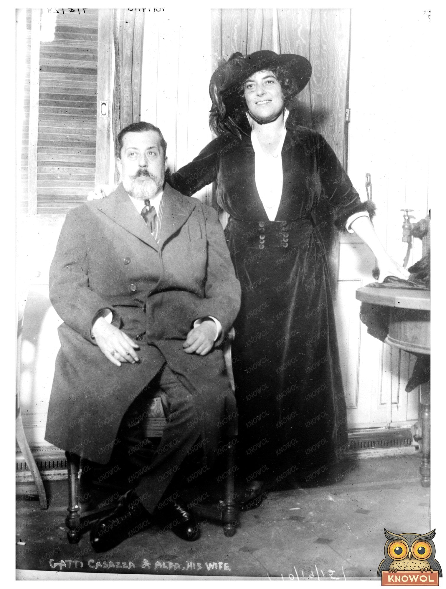 Historic Gatti Casazza and Alda, his wife Print, Vintage Art