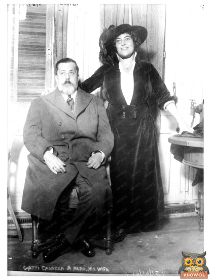 Historic Gatti Casazza and Alda, his wife Print, Vintage Art