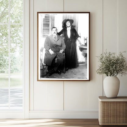 Historic Gatti Casazza and Alda, his wife Print, Vintage Art