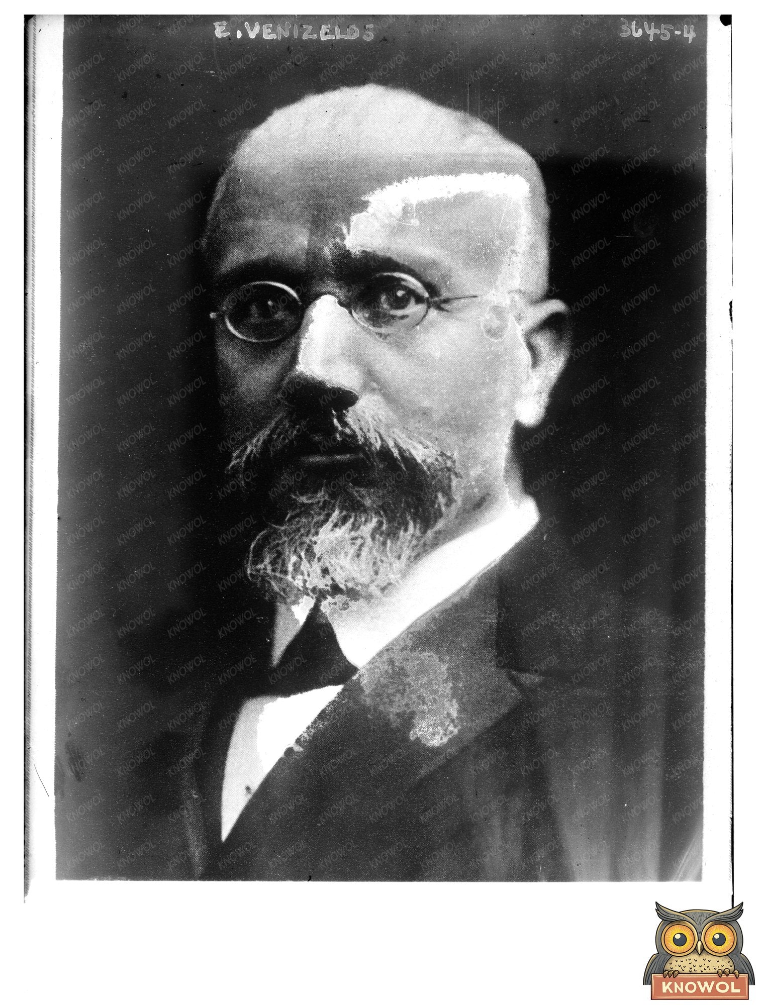 Historic E. Venizelos Print, Vintage Art
