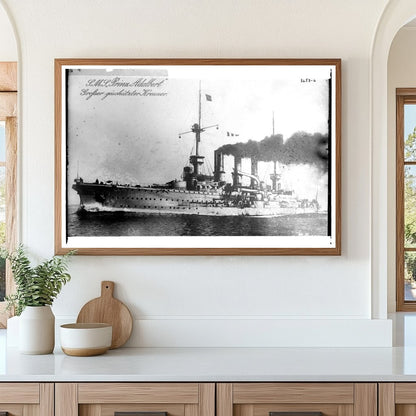 Majestic Views of German Cruiser Prince Adalbert, 1910