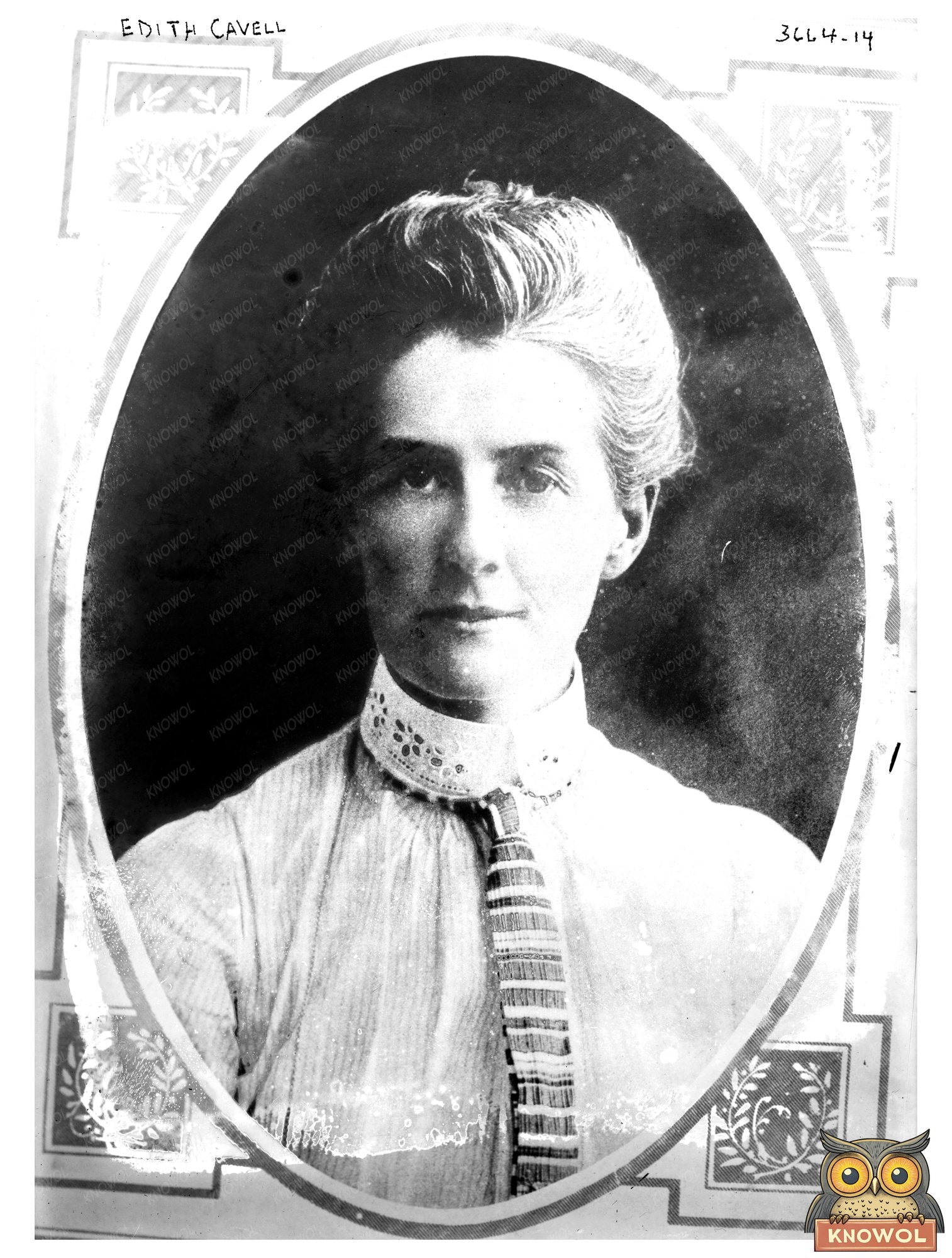 Historic Edith Cavell Print, Vintage Art