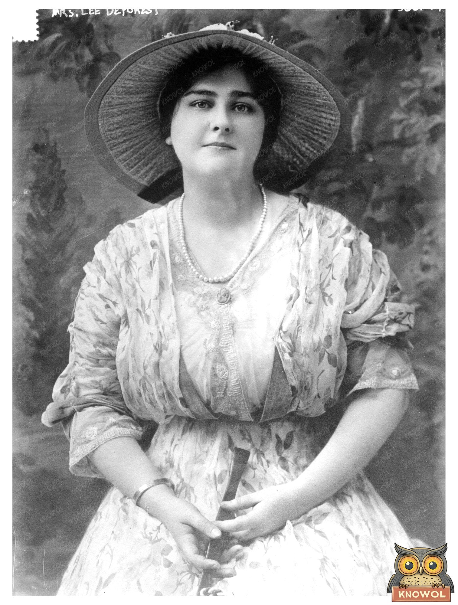 Historic Mrs. Lee de Forest Print, Vintage Art