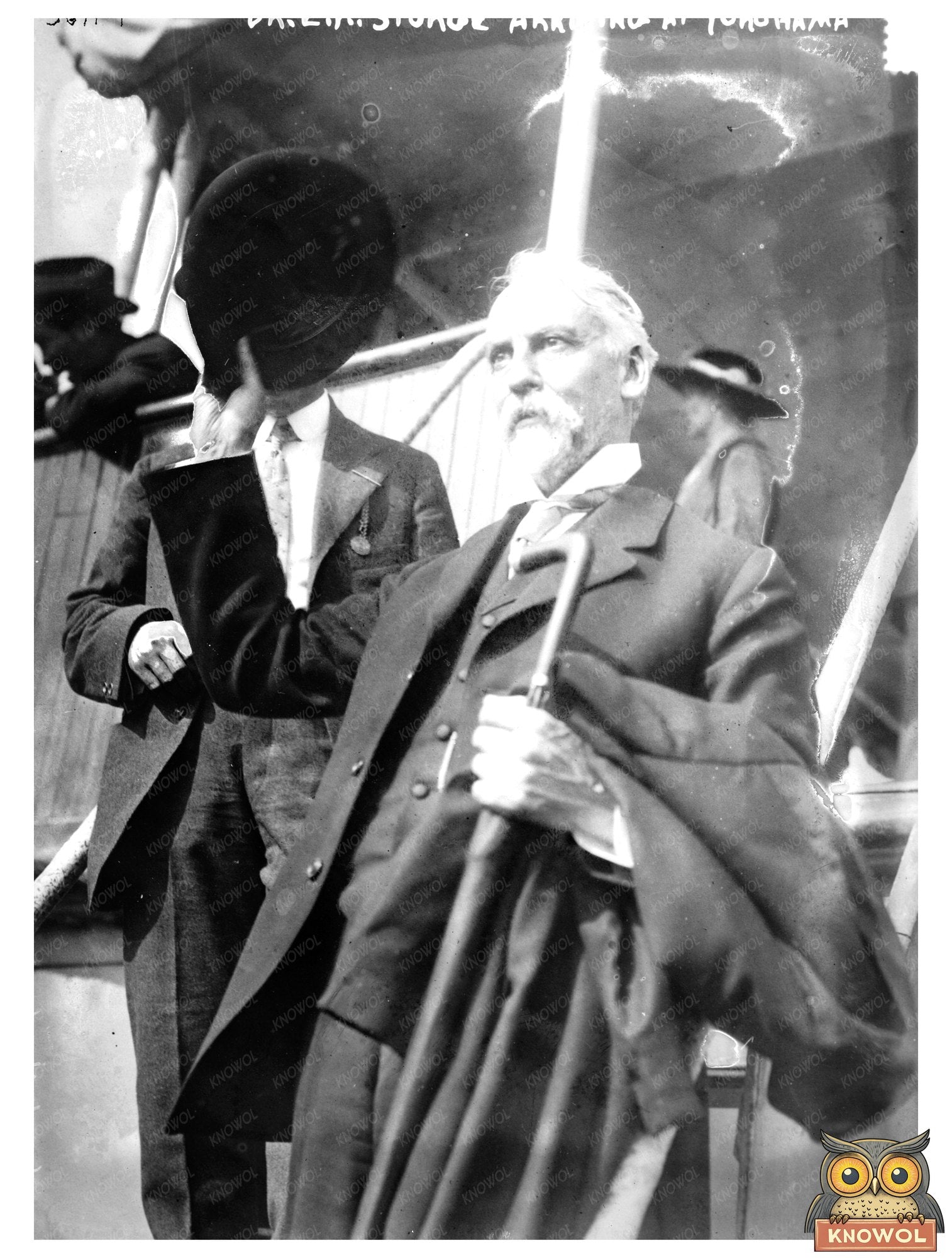 Historic Dr. E.A. Sturge arriving at Yokohama Print, Vintage Art