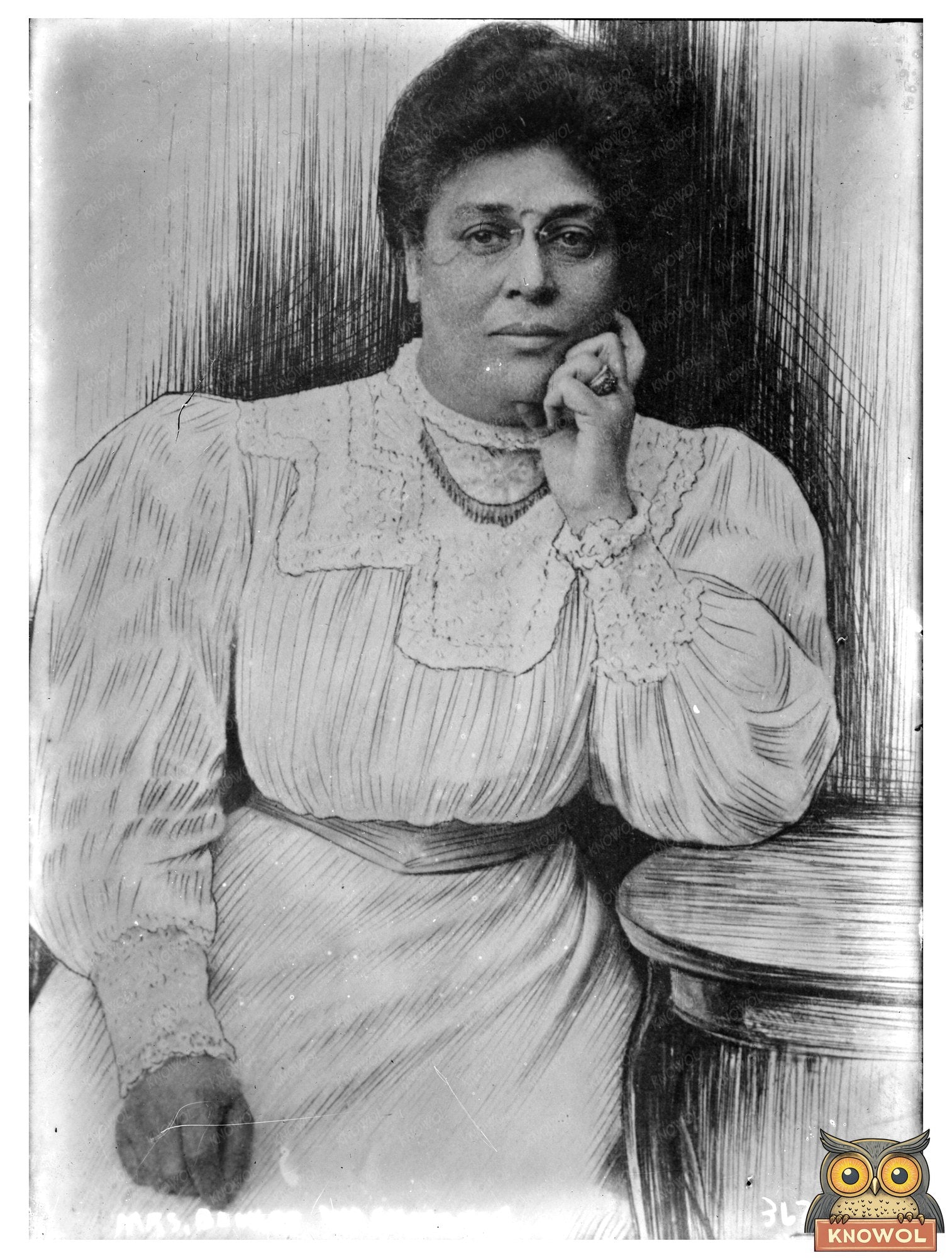 Historic Mrs. Booker Washington Print, Vintage Art