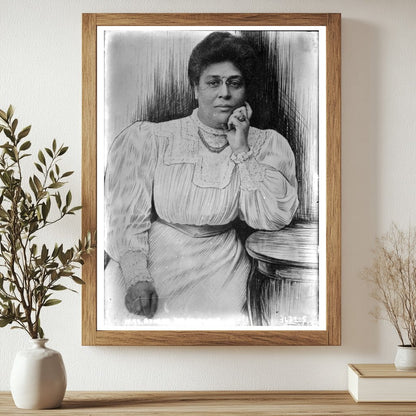 Historic Mrs. Booker Washington Print, Vintage Art