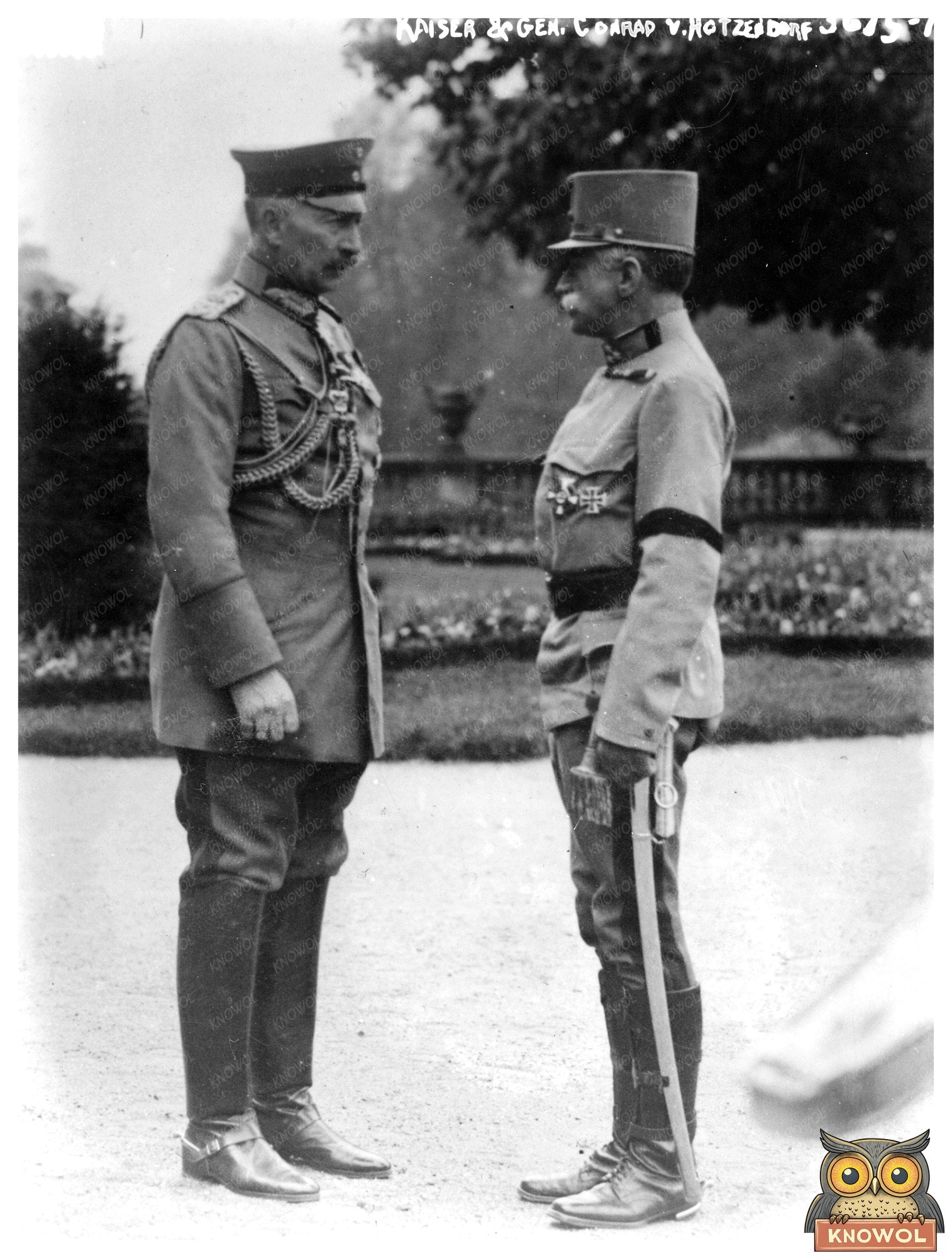 Historic Kaiser & Gen. Conrad v. Hotzendorf Print, Vintage Art