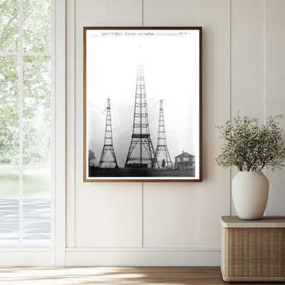 Historic Govt. Radio Station, Arlington Print, Vintage Art