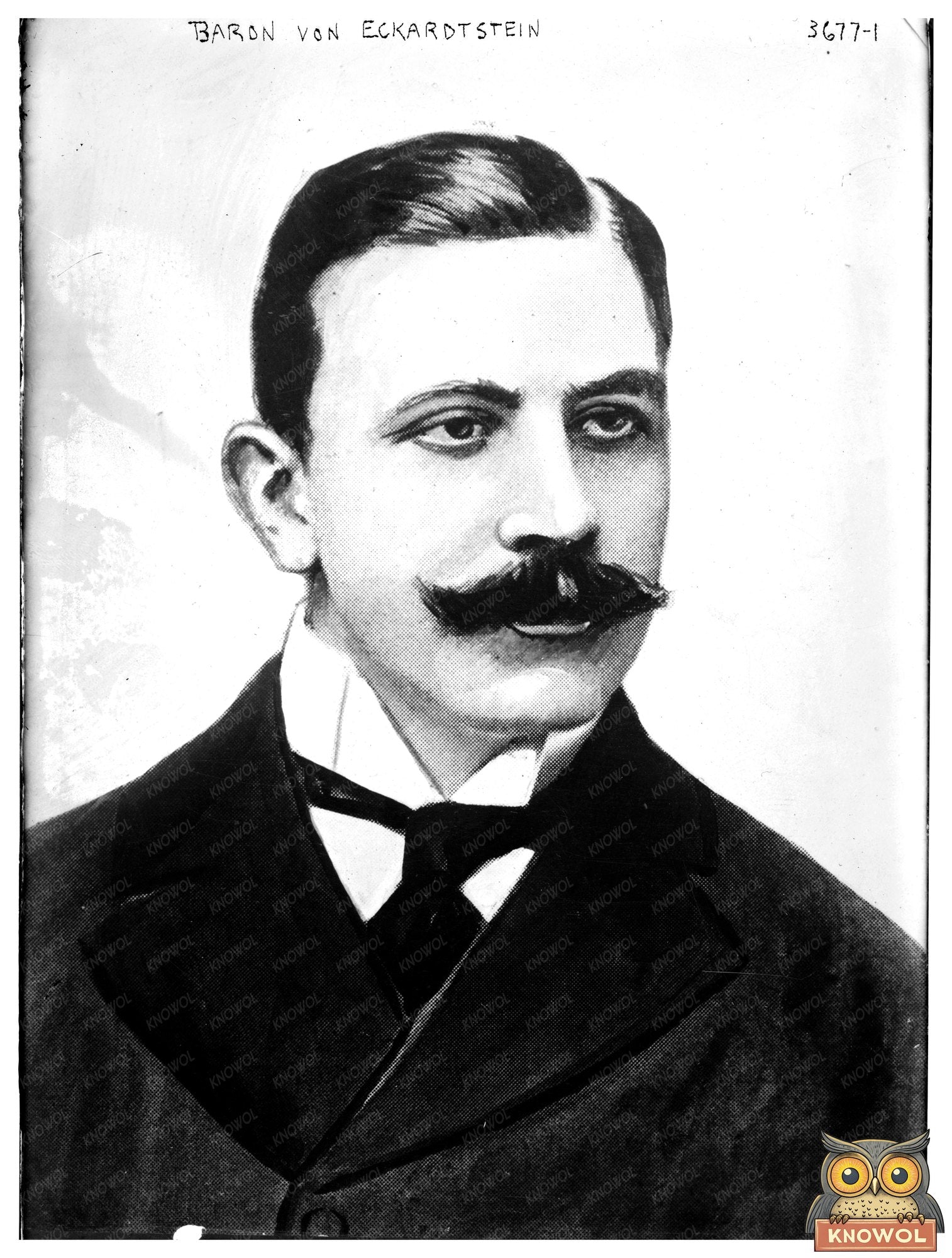 Historic Baron von Eckardtstein [i.e., Eckardstein] Print, Vintage Art