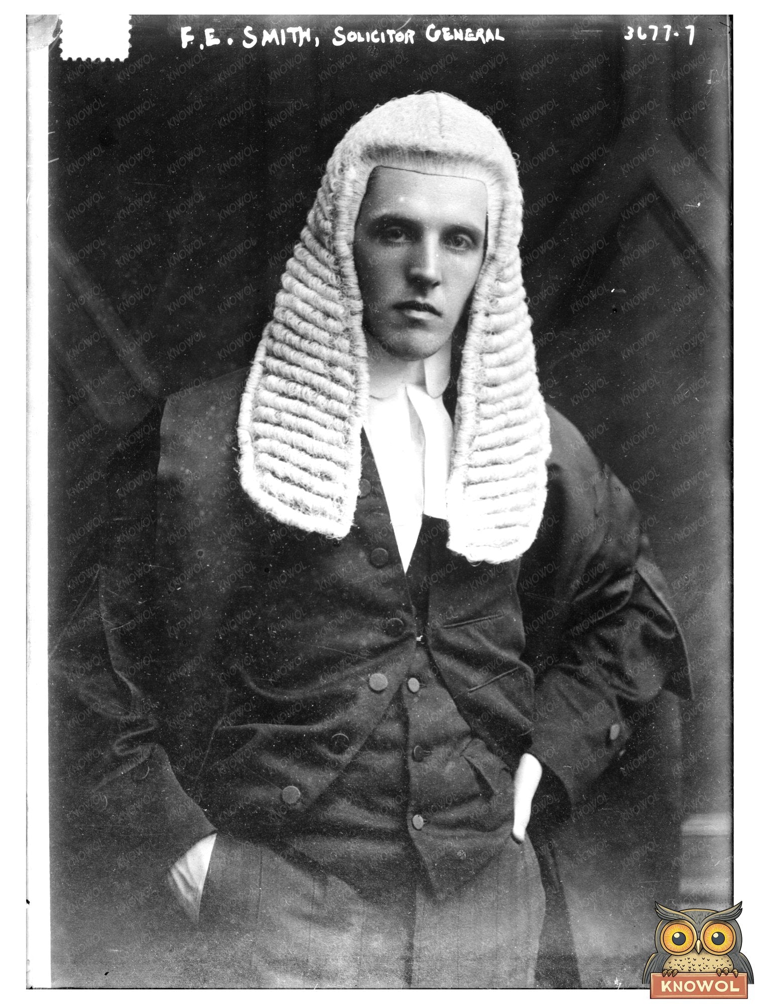Historic F.E. Smith, Solicitor General Print, Vintage Art