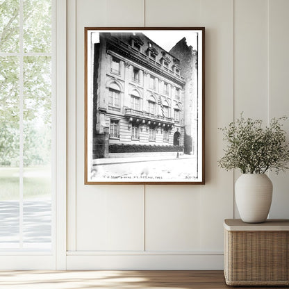 Historic W.G. Sharp's home, Ave. d'Eylaua [i.e., d'Eylau], Paris Print, Vintage Art