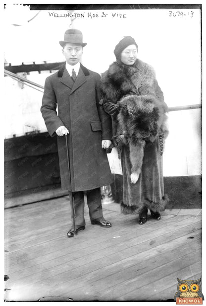 1915 Portrait of Diplomat Wellington Koo & Spouse